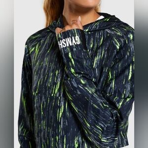 Gymshark Reflective Nonstop Cropped Hoodie Logo Long Sleeve Size Xs